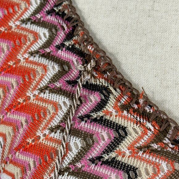 Sanctuary X-Small Poncho Top Oversized Dolman 3/4 Sleeve Semi-Sheer Tasseled - Picture 9 of 12